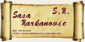 Saša Markanović vizit kartica